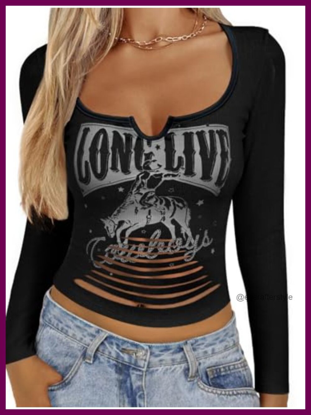 Western Crop Tank Top Slim Fit Ribbed Knit V-Neck Country Concert Shirt Women